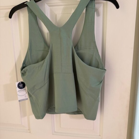 Jockey Sports Bra Moisture Wicking Sueded Interlock Green Bay - Picture 2 of 4